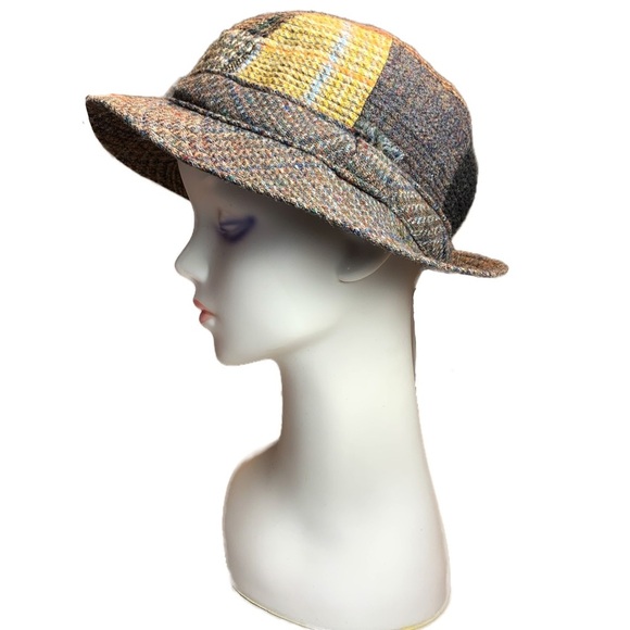 Hanna Hats Donegal Patchwork Tweed Wool Medium Unisex - Picture 5 of 12